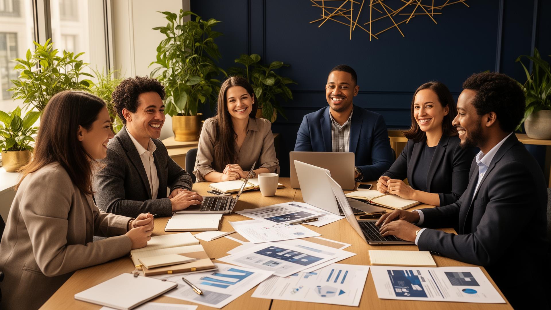 The Reviewed Results editorial team collaborating around a table